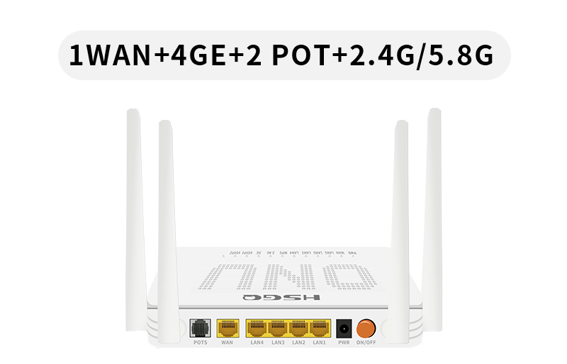 1WAN+4GE+2 POT+Router Wifi 2.4G/5.8G