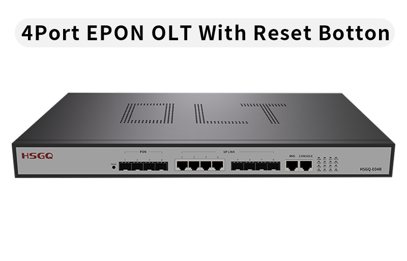 4Port EPON OLT dengan tombol reset 